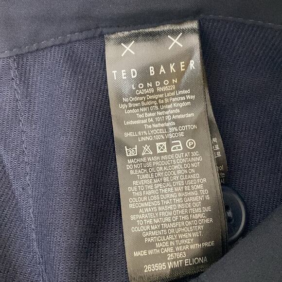 Ted Baker Barrel Pants Trousers Business Casual Pin Tuck 5 - Picture 11 of 16